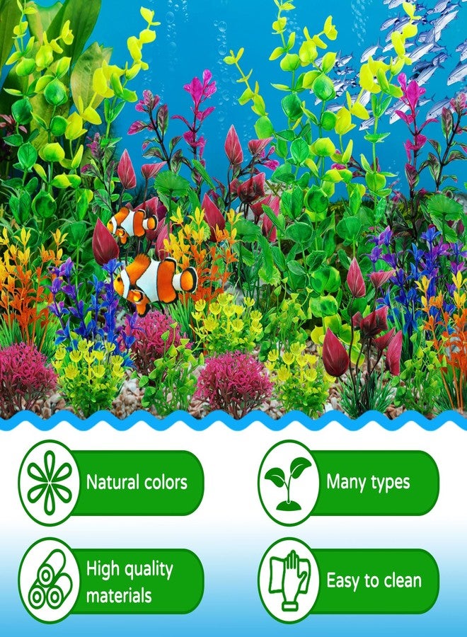 مجموعة نباتات اصطناعية من كوزو، 25 قطعة، لتزيين أحواض السمك، مقاس 6.5 × 4.7 × 1.5 بوصة، قطعة واحدة، ملونة، بلاستيكية، للاستخدام الداخلي، 25 قطعة - Image 3